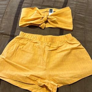 Matching set top and shorts flattering to your body